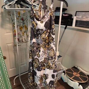 Prana Black and White Halter Mini Sundress